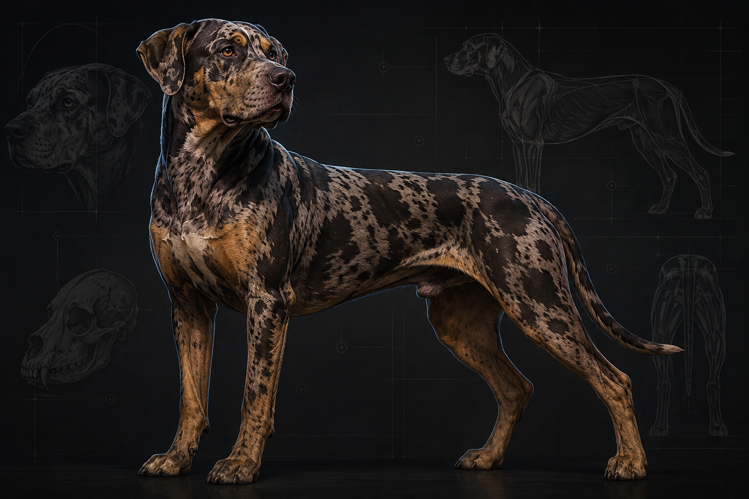 Catahoula Leopard Dog 3D Models: Coat Patterns, Anatomy and Working-Dog Motion
