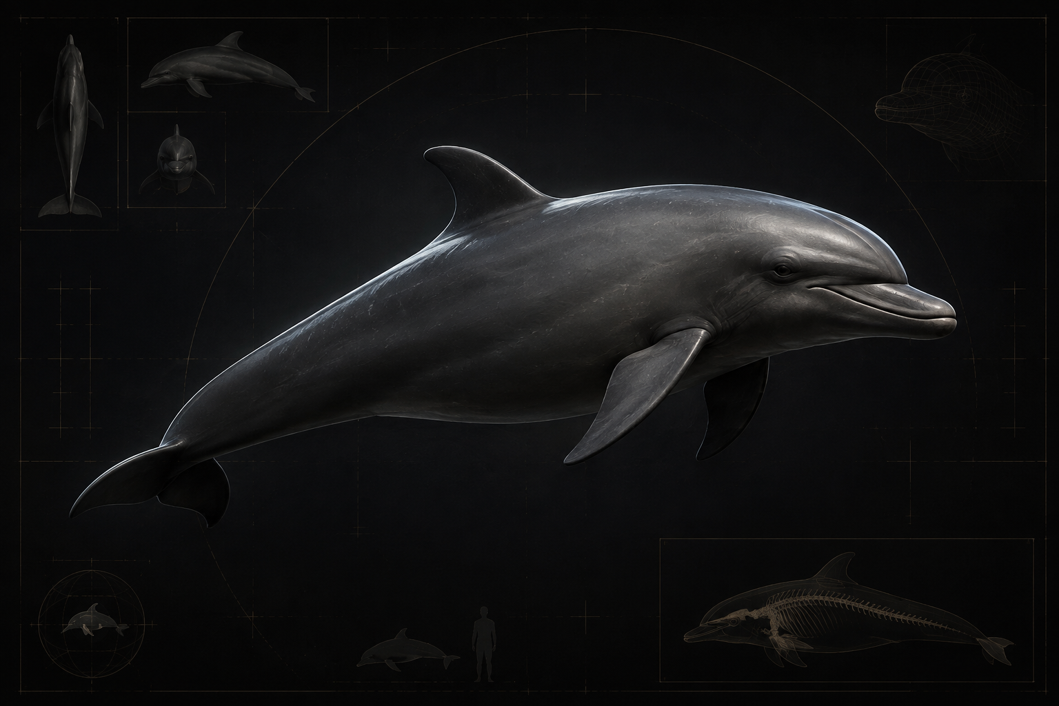 Common Bottlenose Dolphin 3D Models as Reference for AI-Assisted Graphics