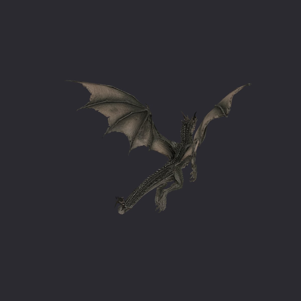 Stormwing Dragon — Flying Pose with Spread Wings — thumbnail 3