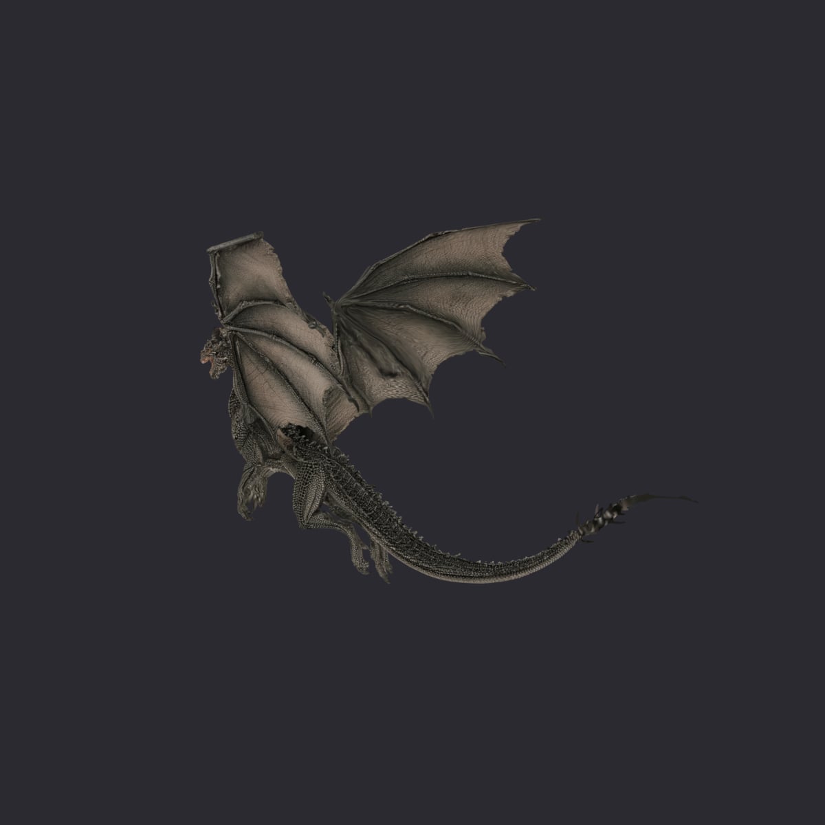 Stormwing Dragon — Flying Pose with Spread Wings — thumbnail 2