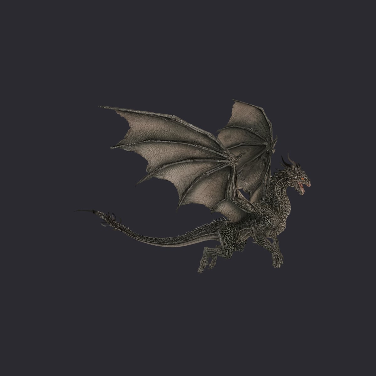 Stormwing Dragon — Flying Pose with Spread Wings — thumbnail 4